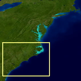Carolina Coast region map